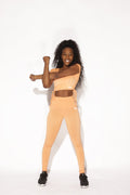Tied Down Pants Set (Orange)